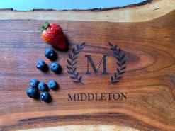 Personalized Wedding Gift, Cutting Board with Metal Handle,Charcuterie Charcuterie Board, Personalized Cutting Boards, Engraved Gifts, Best Charcuterie Boards