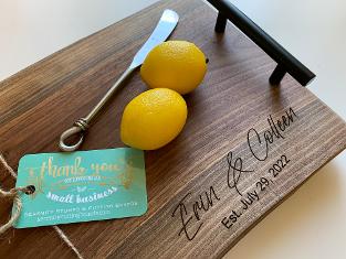 Cutting Board with Metal Handle,Charcuterie Charcuterie Board, Personalized Cutting Boards, Engraved Gifts, Best Charcuterie Boards